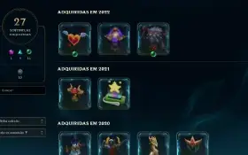 CONTA DE 2013, VARIAS SKINS E TODOS CAMPEÕES