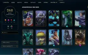 CONTA DE 2013, VARIAS SKINS E TODOS CAMPEÕES