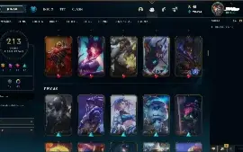 Conta LOL 138 champs, 28k de essência azul,213 skins