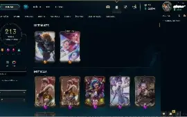 Conta LOL 138 champs, 28k de essência azul,213 skins