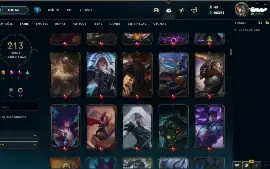 Conta LOL 138 champs, 28k de essência azul,213 skins