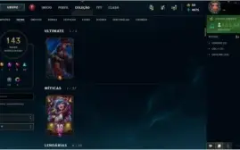 Conta League Of Legends Prata 1 150 skins