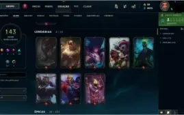 Conta League Of Legends Prata 1 150 skins