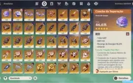 Conta Genshin Impact AR 58 - Muitos 5 estrelas