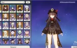 Conta Genshin AR55 8 personagens 5 estrelas