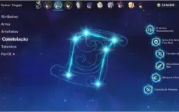 Conta Genshin AR55 8 personagens 5 estrelas