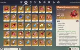 Conta Genshin AR55 8 personagens 5 estrelas