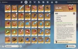 Genshin acc - AR55 Ganyu+Zhongli+Tartaglia+Diluc+Mona+Venti