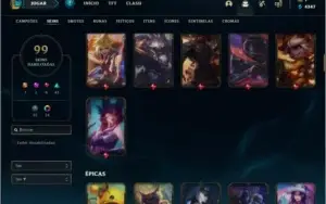 Conta platina 3 com 88 champs e 99 skins ( MAIN ADC )