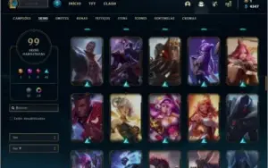 Conta platina 3 com 88 champs e 99 skins ( MAIN ADC )