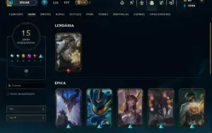 Prata 2 com 50 Champs e 15 Skins