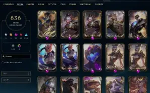 Conta Lol 636 Skins, Full Acesso.