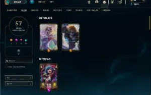 Ouro 1 com 110 Champs e 57 Skins
