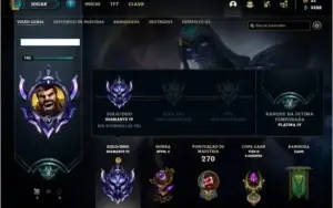 Conta diamante 4 com 50 skins e 80 champs