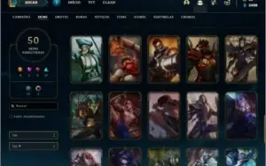 Conta diamante 4 com 50 skins e 80 champs