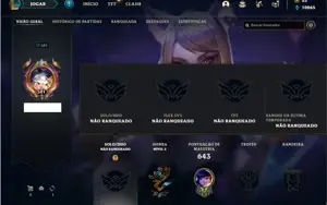 Conta Unranked com TODOS os champs e 216 Skins