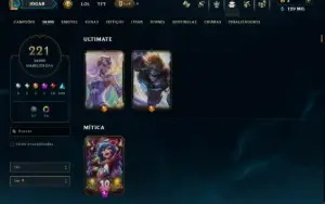Ouro 2 com TODOS os Champs e 221 Skins ( MID / ADC / JG )