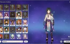 Genshin Impact  AR57 - 8 personagens 5*, 2 armas 5*