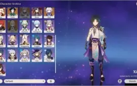 Genshin Impact  AR57 - 8 personagens 5*, 2 armas 5*