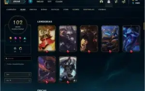 Conta prata 2 MAIN ADC com 102 skins e 103 champs
