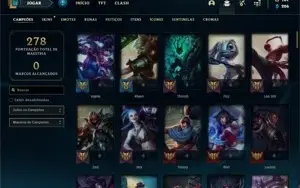 Conta Unranked com 105 Champs e 85 Skins + 6 Vitoriosas