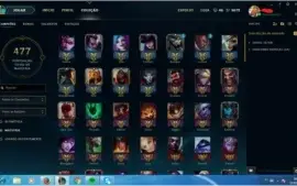 Conta diamante todos campeões e várias skins