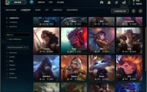 Conta platina 2 com 116 skins, 135 champs ( 6 vitoriosas )