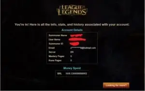 Conta lol - lvl45 - 164 skins - ouro 5 - 94k EA