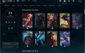 Conta LoL - Platina 4 - 84 Skins - Todos os champions