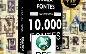 MEGA PACOTE COM 10 MIL FONTES PARA DESIGNER