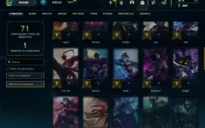 Prata 4 com 51 Champs e 8 Skins
