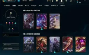 Prata 4 com 51 Champs e 8 Skins