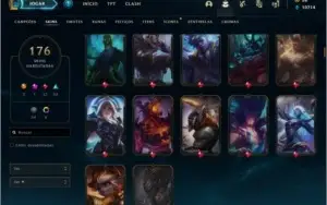 conda de league of legends com 176 skins e lvl 254 barata
