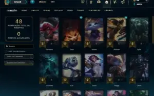 Unranked com 31 Champs e 5 Skins + 2 Fragmentos