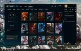 Conta LOL Platina 3,Ex diamante 4, 120 skins, 100+ champions