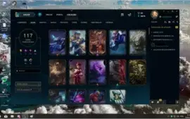 Conta LOL Platina 3,Ex diamante 4, 120 skins, 100+ champions
