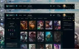 Conta LOL Platina 3,Ex diamante 4, 120 skins, 100+ champions