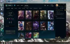 Conta LOL Platina 3,Ex diamante 4, 120 skins, 100+ champions