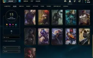Conta Unranked com 41 Champs e 15 Skins + 1 Fragmento
