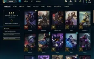 Conta Unranked com 41 Champs e 15 Skins + 1 Fragmento