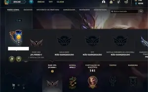 Conta Unranked com 41 Champs e 15 Skins + 1 Fragmento