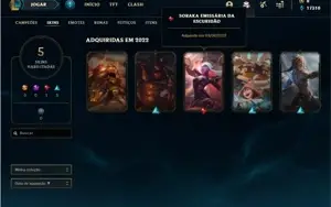 Conta ouro 1 com 23 Champs e 5 Skins