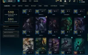 Conta prata 1 com TODOS os champs e 267 skins + 3 Ultimates