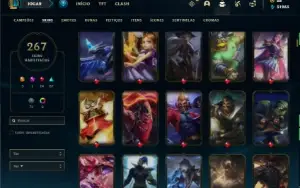 Conta prata 1 com TODOS os champs e 267 skins + 3 Ultimates