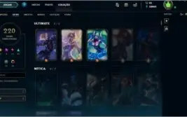 Conta de lol 220 skins e todos os champs
