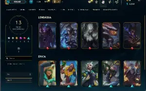 Unranked com 30 Champs e 13 Skins