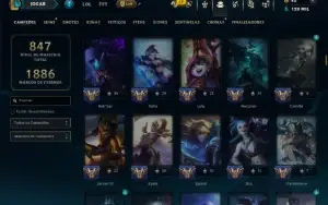 Esmeralda 2 com TODOS os Champs e 343 Skins (JG / MID / ADC)