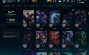 Esmeralda 2 com TODOS os Champs e 343 Skins (JG / MID / ADC)