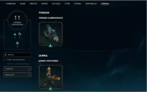 Conta league of legends com todos os campeões, 180 skins