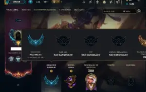 Platina 3 com TODOS os Champs e 53 Skins ( TOP / JG / MID )